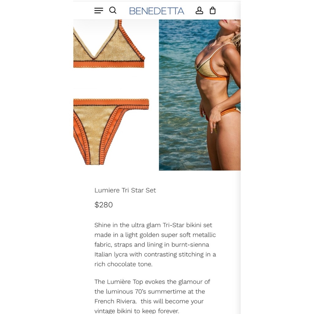 Brand new, REVERSIBLE BENEDETTA Swimsuit (tags still on it).